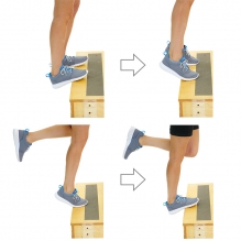 Exercises That Can Be Done At-home. Stand On A Step So Your Heel Can Drop  Lower Than The Rest Of Your Foot At The Bottom Of The Movement. With Calf  Raises Posture.